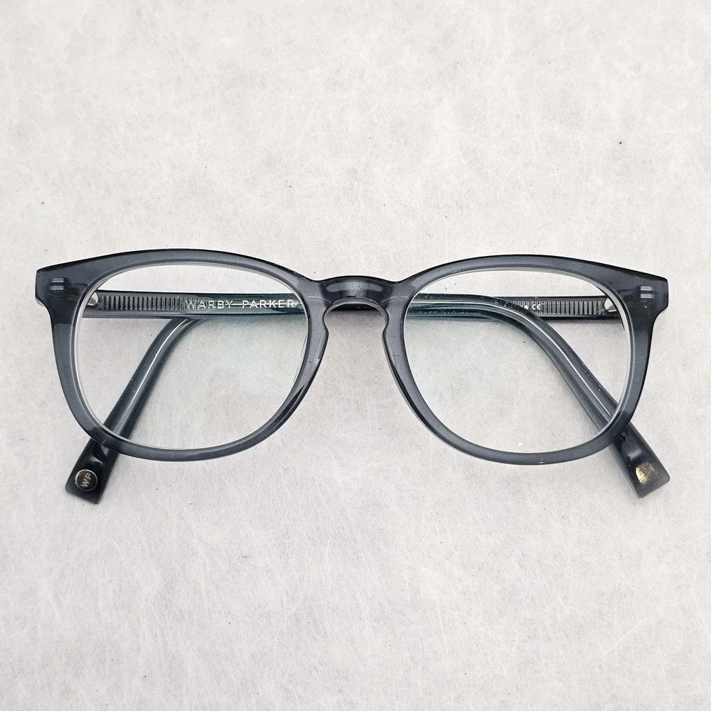 Warby Parker Lyle 370 Crystal Blue Wayfarer Eyeglasses Frames 47-18 140 Designer